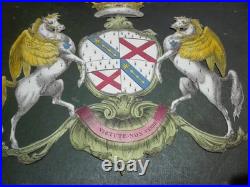 RARE EARLY 19th CENTURY ENGRAVING MARQUESS OF LANSDOWNE COAT OF ARMS