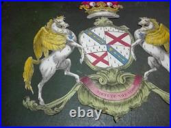 RARE EARLY 19th CENTURY ENGRAVING MARQUESS OF LANSDOWNE COAT OF ARMS