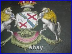 RARE EARLY 19th CENTURY ENGRAVING MARQUESS OF LANSDOWNE COAT OF ARMS