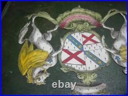 RARE EARLY 19th CENTURY ENGRAVING MARQUESS OF LANSDOWNE COAT OF ARMS