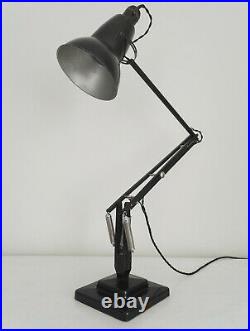 RARE EARLY ANGLEPOISE 1227 with BAKELITE SHADE. BLACK 2 STEP. HERBERT TERRY & SONS
