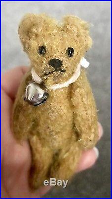 RARE EARLY ANTIQUE Circa 1910 Steiff 3.5 Miniature Brown BEAR NO ID BUY NOW NR