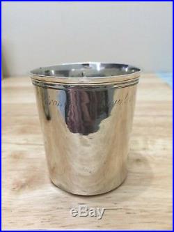 RARE EARLY ANTIQUE FRENCH STERLING SILVER WINE CUP 75.7 gram