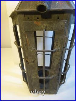 RARE EARLY ANTIQUE PRIMITIVE Hanging Cage Candle Lantern NICE EARLY PRIMITIVE