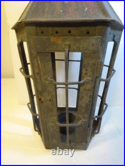 RARE EARLY ANTIQUE PRIMITIVE Hanging Cage Candle Lantern NICE EARLY PRIMITIVE