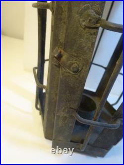 RARE EARLY ANTIQUE PRIMITIVE Hanging Cage Candle Lantern NICE EARLY PRIMITIVE