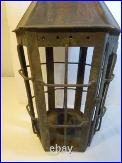 RARE EARLY ANTIQUE PRIMITIVE Hanging Cage Candle Lantern NICE EARLY PRIMITIVE