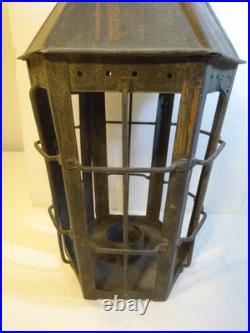 RARE EARLY ANTIQUE PRIMITIVE Hanging Cage Candle Lantern NICE EARLY PRIMITIVE