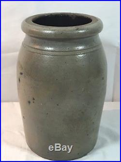 RARE EARLY Antique Original Jas Hamilton & Co 1 Gallon Salt Glazed Crock MINT ++