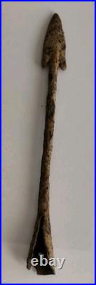 RARE EARLY BYZANTINE LONG IRON SOCKETED ARROWHEAD 500-700 AD. War Relic 15.5 cm