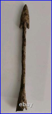 RARE EARLY BYZANTINE LONG IRON SOCKETED ARROWHEAD 500-700 AD. War Relic 15.5 cm