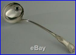 RARE EARLY EXETER KINGS PATTERN STERLING SILVER SOUP LADLE 1844 ANTIQUE 312g