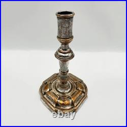 RARE EARLY TAPERSTICK OLD SHEFFIELD PLATE GEORGE II 1750's POSSIBLY BY HANCOCK