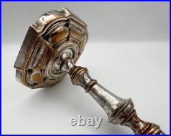 RARE EARLY TAPERSTICK OLD SHEFFIELD PLATE GEORGE II 1750's POSSIBLY BY HANCOCK
