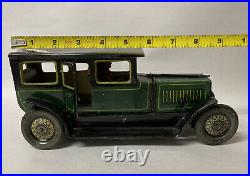 RARE EARLY VTG or ANTIQUE MOSES KOSTMANN MOKO TIN WIND UP LIMOUSINE GERMANY