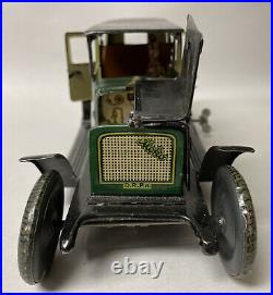RARE EARLY VTG or ANTIQUE MOSES KOSTMANN MOKO TIN WIND UP LIMOUSINE GERMANY