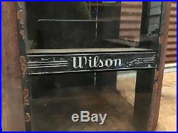 RARE EARLY WILSON sports Glass Display Case-locking Counter Top Case-SUPER COOL