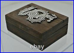 RARE EARlY William Spratling Sterling Wood Silver Applied Serpent 2pc Box 1940