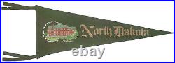 RARE Early 1900s Antique Pennant UNIVERSITY OF NORTH DAKOTA FIGHTING SIOUX Vtg