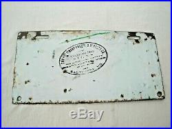 RARE Early 1910-1914 Antique License Plate Tag Jacksonville FL PORCELAIN #25