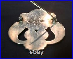 RARE? Early 1910-25? GEORG JENSEN Art Nouveau Stg Silver Orchid BROOCH/Pin #97