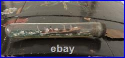 RARE Early 20th Century Ships In Glass Phial Test Tube Original Label