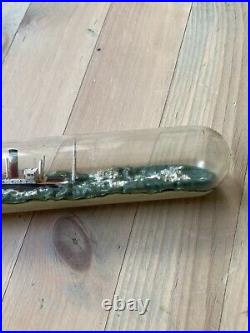 RARE Early 20th Century Ships In Glass Phial Test Tube Original Label