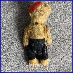 RARE Early ANTIQUE VINTAGE 1920S SCHUCO BELLHOP BEAR 5 Fully Jointed Must See