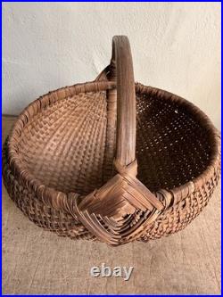 RARE Early Antique 19th C Handmade Basket Patina AMAZING GOD's Eyes