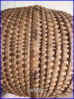 RARE Early Antique 19th C Handmade Basket Patina AMAZING GOD's Eyes