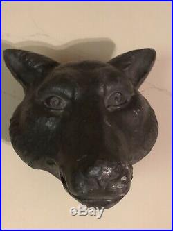 RARE! Early Antique Cast Iron Fox/Coyote/Wolf Head Beer Fountain Water Tap