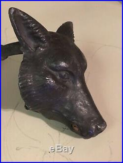 RARE! Early Antique Cast Iron Fox/Coyote/Wolf Head Beer Fountain Water Tap