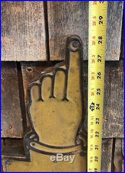 RARE Early Antique RUMFORD Maine Traffic Direction Road Street Hand Sign