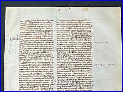 RARE Early Medieval Manuscript Vellum Bible Leaf, ENGLAND (Oxford), c. 1250