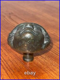 RARE Early Original Heavy Bronze Egyptian Doorknob