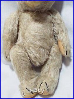 RARE Early STEIFF Antique 9 Long Mohair JOINTED TEDDY BEAR Hump Back with Growler