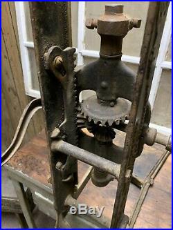 RARE Early The Boss BARN BEAM BORING MACHINE Timber Auger Drill Antique Anderson