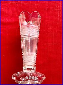 RARE HAND CARVED CRYSTAL Antique Early 20th CENTURY VASE WINE GLASS