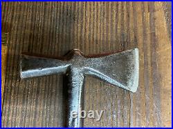 RARE Mid 18th Century Wrought Iron Button Hole Hatchet Cutter Early Sewing NICE