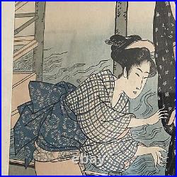 RARE Original Antique UTAGAWA KUNIYOSHI Early Japanese Wooodcut Print 1800s
