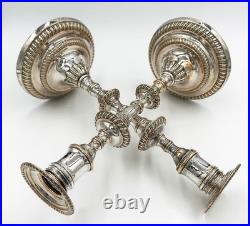 RARE PAIR 10 CANDLESTICKS EARLY PERIOD OLD SHEFFIELD PLATE GEORGE III c1770