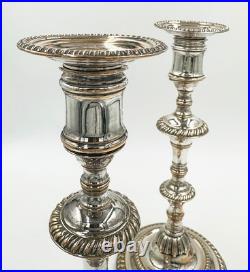 RARE PAIR 10 CANDLESTICKS EARLY PERIOD OLD SHEFFIELD PLATE GEORGE III c1770