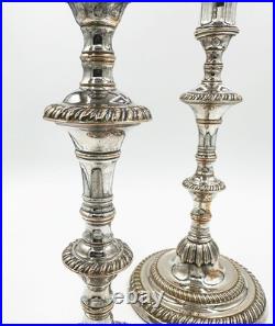 RARE PAIR 10 CANDLESTICKS EARLY PERIOD OLD SHEFFIELD PLATE GEORGE III c1770