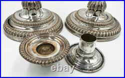 RARE PAIR 10 CANDLESTICKS EARLY PERIOD OLD SHEFFIELD PLATE GEORGE III c1770