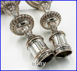 RARE PAIR 10 CANDLESTICKS EARLY PERIOD OLD SHEFFIELD PLATE GEORGE III c1770
