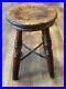 RARE_Primitive_Milking_Windsor_Wood_Stool_Vintage_Antique_Early_Old_Free_Ship_01_oobk