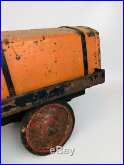 RARE! Steelcraft GMC Tanker Truck Antique Ride-On Pressed Steel Toy EARLY CAR
