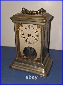 RARE UNUSUAL ANTIQUE EARLY YALE CARRIAGE CLOCK WORKING VISIBLE ESCAPEMENT c. 1880 RARE UNUSUAL ANTIQUE EARLY YALE CARRIAGE CLOCK WORKING VISIBLE ESCAPEMENT c. 1880