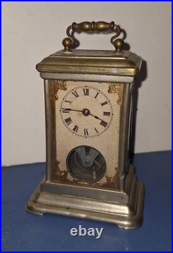 RARE UNUSUAL ANTIQUE EARLY YALE CARRIAGE CLOCK WORKING VISIBLE ESCAPEMENT c. 1880 RARE UNUSUAL ANTIQUE EARLY YALE CARRIAGE CLOCK WORKING VISIBLE ESCAPEMENT c. 1880