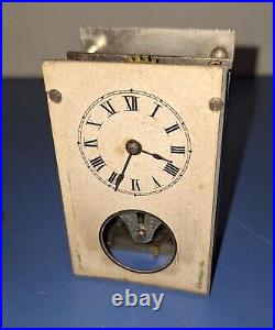 RARE UNUSUAL ANTIQUE EARLY YALE CARRIAGE CLOCK WORKING VISIBLE ESCAPEMENT c. 1880 RARE UNUSUAL ANTIQUE EARLY YALE CARRIAGE CLOCK WORKING VISIBLE ESCAPEMENT c. 1880